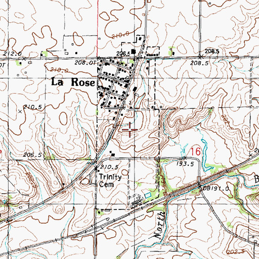 Topographic Map of Village of La Rose, IL