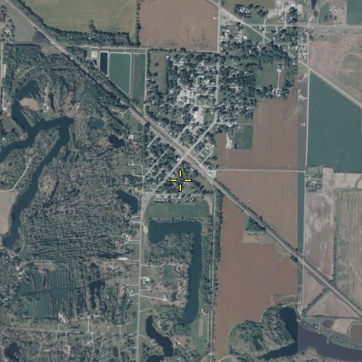 Aerial/Satellite Image of Village of Lenzburg, IL
