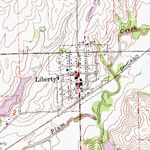 Topographic Map of Village of Liberty, NE