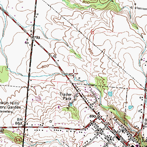 Topographic Map of Village of Lithopolis, OH