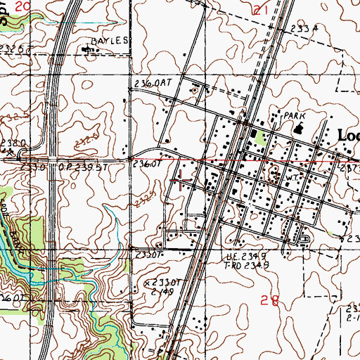 Topographic Map of Village of Loda, IL
