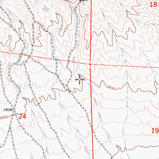 Topographic Map of Burham Canyon, CA