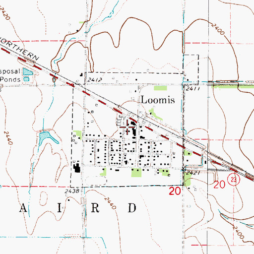 Topographic Map of Village of Loomis, NE