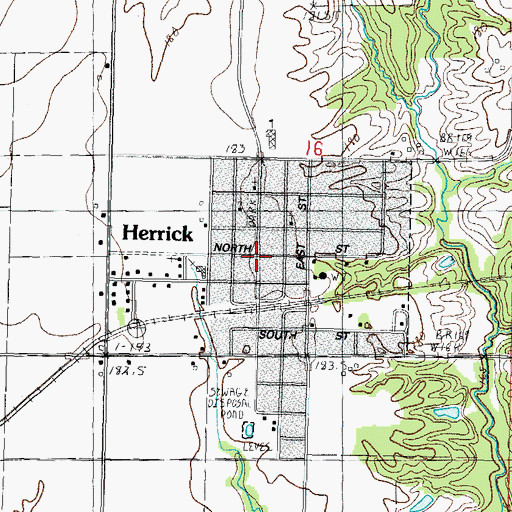 Topographic Map of Village of Herrick, IL
