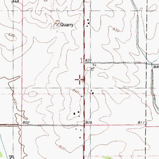 Topographic Map of Village of Hillcrest, IL