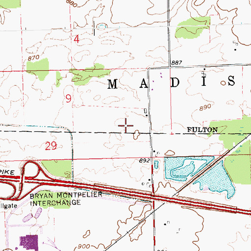 Topographic Map of Village of Holiday City, OH