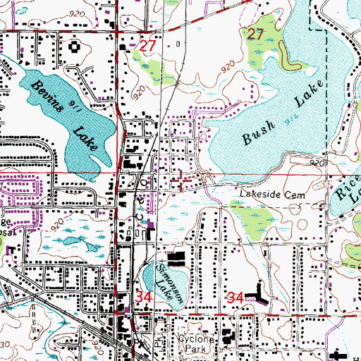 Topographic Map of Village of Holly, MI
