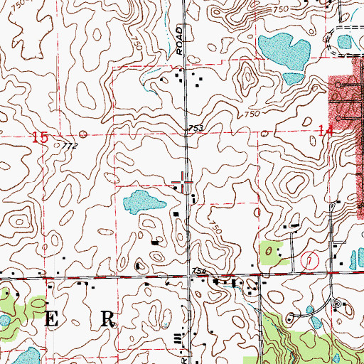 Topographic Map of Village of Homer Glen, IL