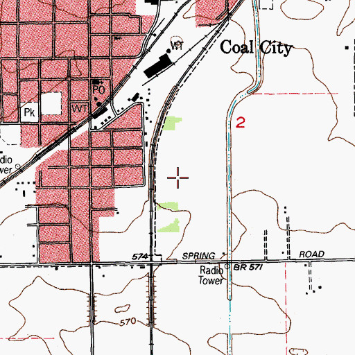 Topographic Map of Village of Coal City, IL