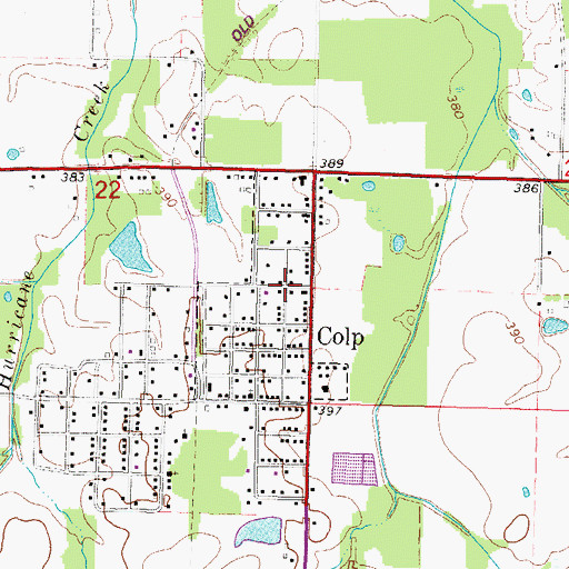 Topographic Map of Village of Colp, IL