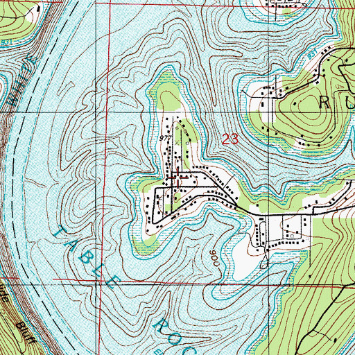 Topographic Map of Village of Coney Island, MO