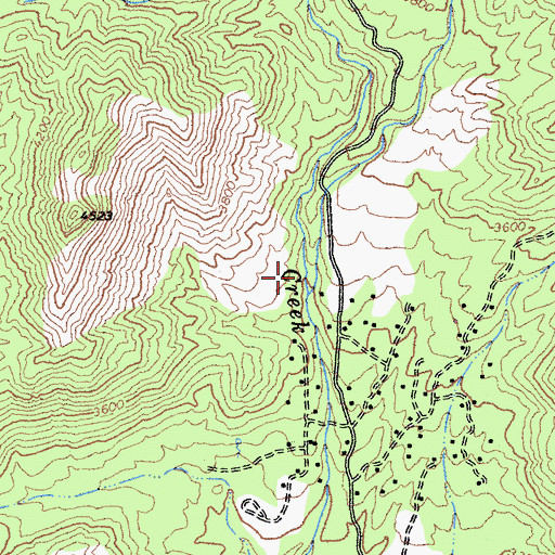 Topographic Map of Burnt Canyon, CA