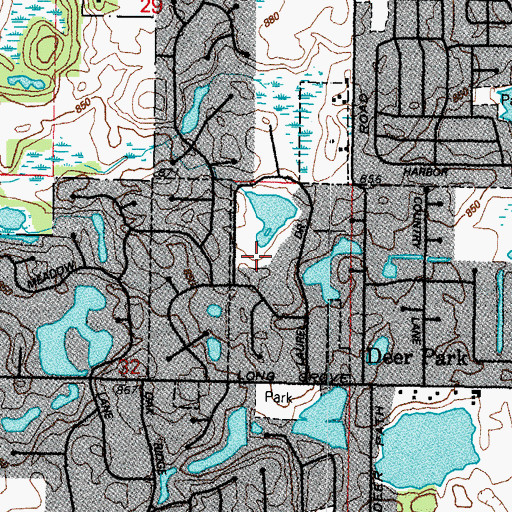 Topographic Map of Village of Deer Park, IL