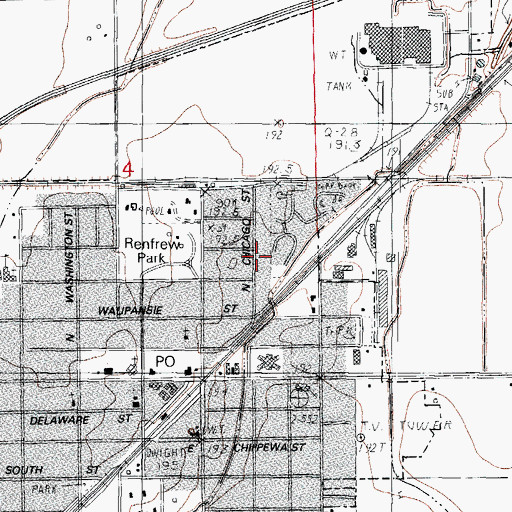 Topographic Map of Village of Dwight, IL