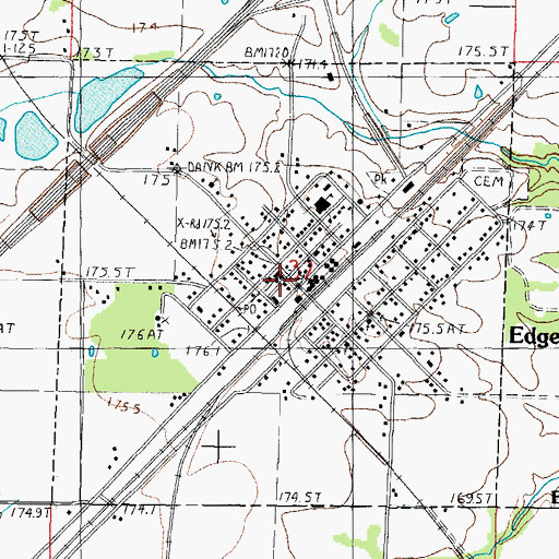 Topographic Map of Village of Edgewood, IL