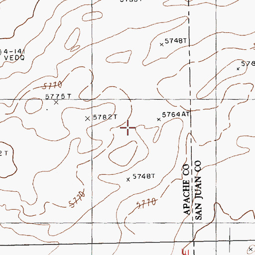 Topographic Map of King Tutt Mesa (historical), AZ