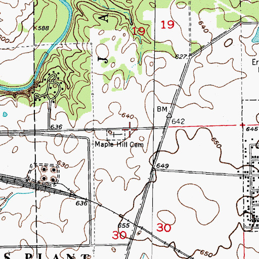Topographic Map of Village of Elwood, IL