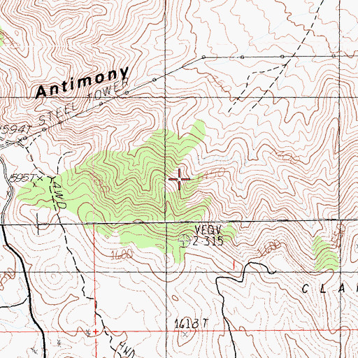 Topographic Map of Burro Spring, CA