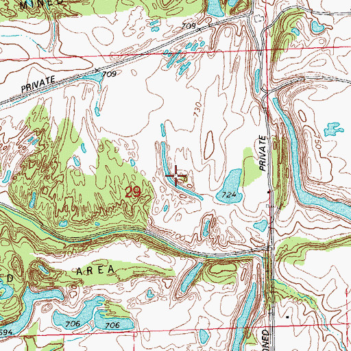 Topographic Map of Village of Fairview, IL