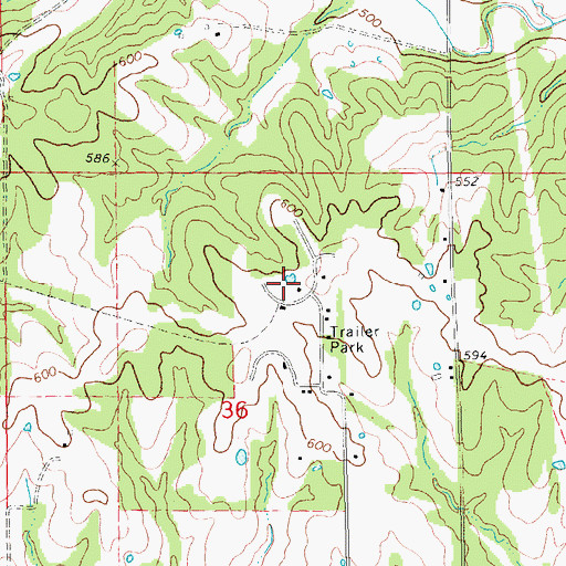 Topographic Map of Village of Fountain N' Lakes, MO