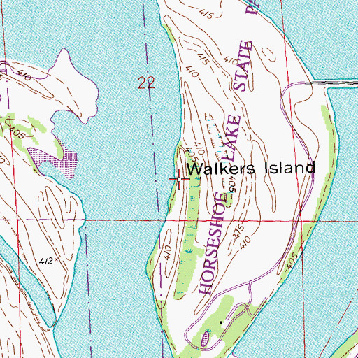 Topographic Map of Village of Pontoon Beach, IL
