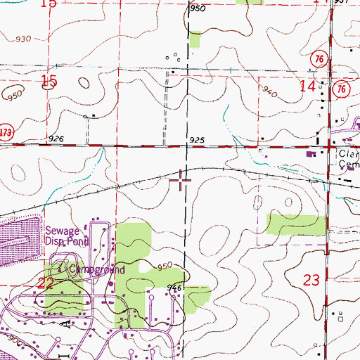 Topographic Map of Village of Poplar Grove, IL