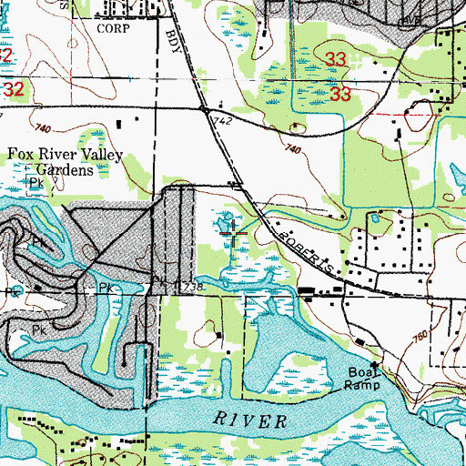 Topographic Map of Village of Port Barrington, IL
