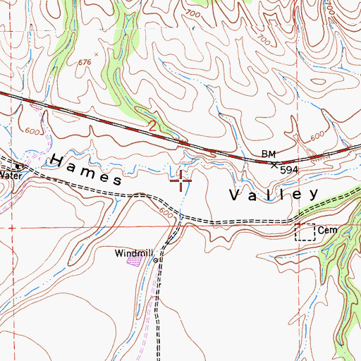 Topographic Map of Buttle Canyon, CA