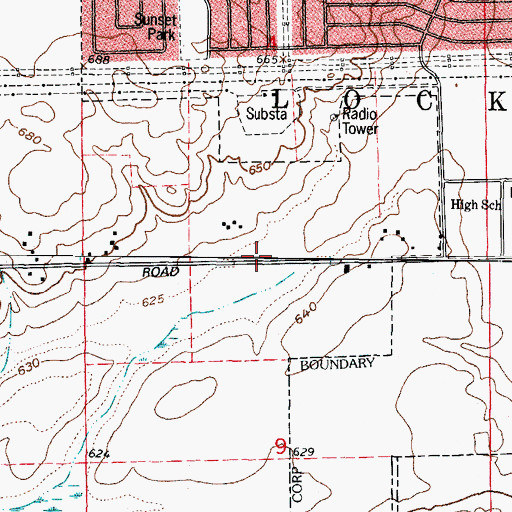 Topographic Map of Village of Romeoville, IL