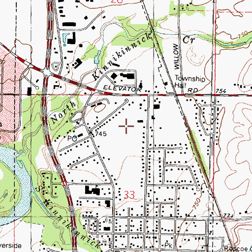 Topographic Map of Village of Roscoe, IL