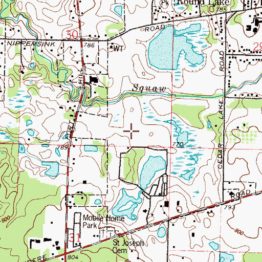 Topographic Map of Village of Round Lake, IL