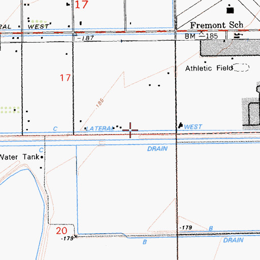 Topographic Map of C Lateral West, CA