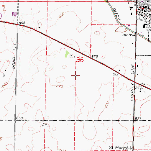 Topographic Map of Village of Maple Park, IL