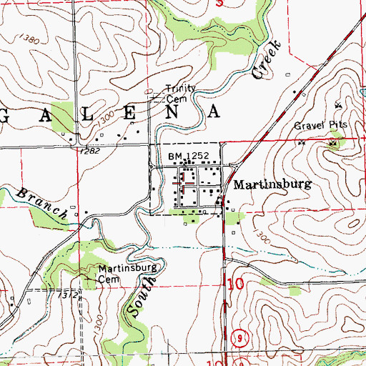 Topographic Map of Village of Martinsburg, NE