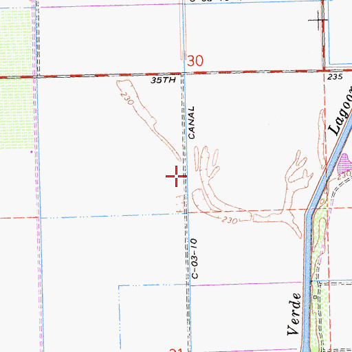 Topographic Map of C-03-10 Canal, CA