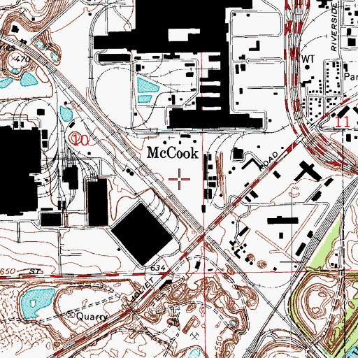 Topographic Map of Village of McCook, IL