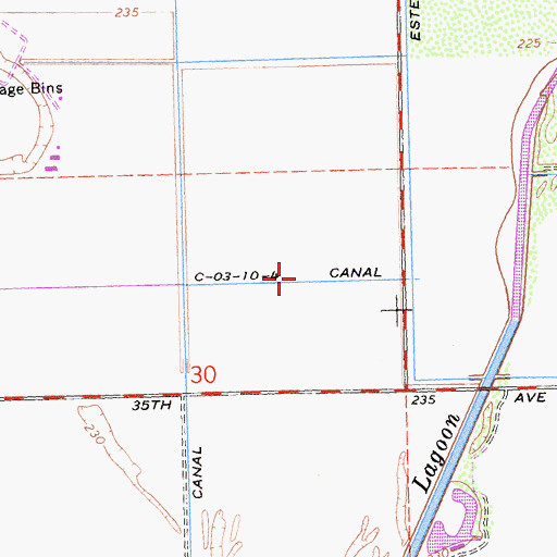 Topographic Map of C-03-10-4 Canal, CA