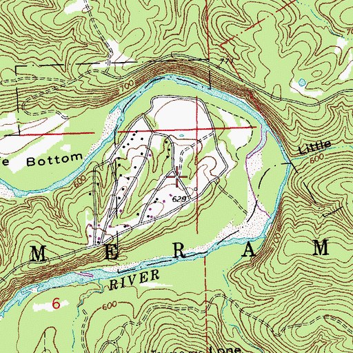 Topographic Map of Village of Miramiguoa Park, MO