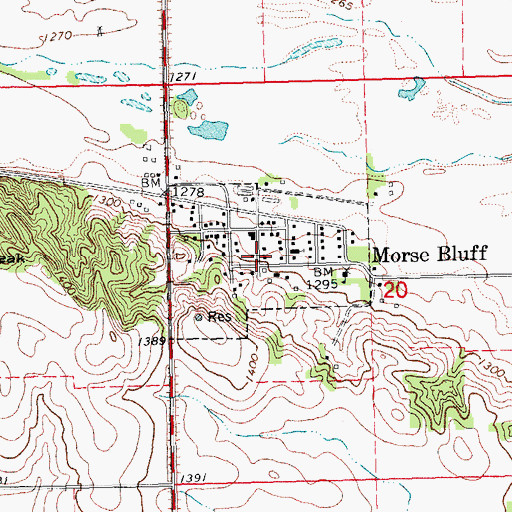 Topographic Map of Village of Morse Bluff, NE