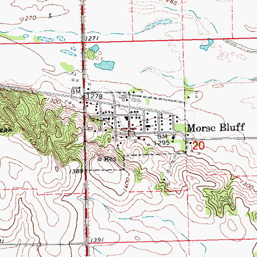 Topographic Map of Village of Morse Bluff, NE