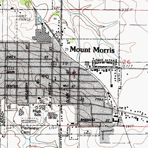 Topographic Map of Village of Mount Morris, IL