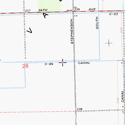 Topographic Map of C-24 Canal, CA
