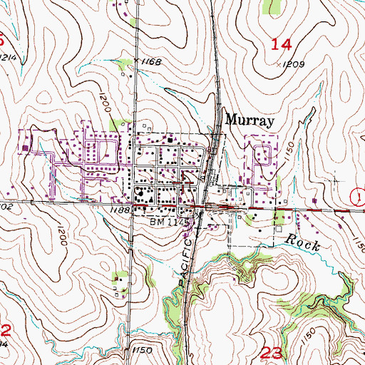 Topographic Map of Village of Murray, NE