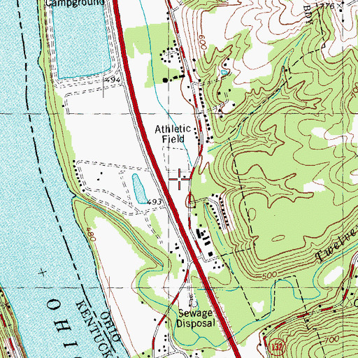 Topographic Map of Village of New Richmond, OH