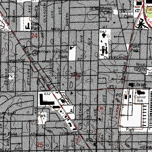 Topographic Map of Village of Niles, IL