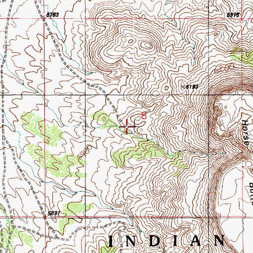 Topographic Map of Navajo-Hopi Joint Use Area (historical), AZ