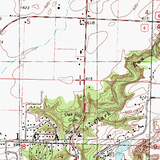 Topographic Map of Village of North Utica, IL
