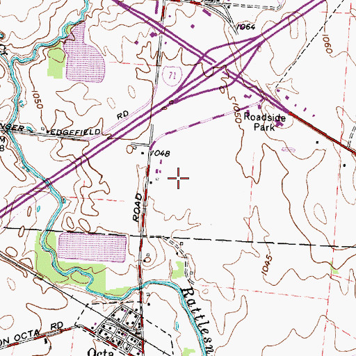 Topographic Map of Village of Octa, OH