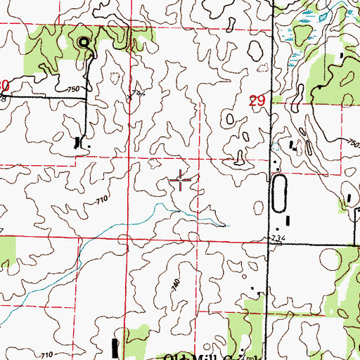 Topographic Map of Village of Old Mill Creek, IL