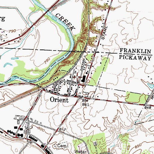 Topographic Map of Village of Orient (historical), OH